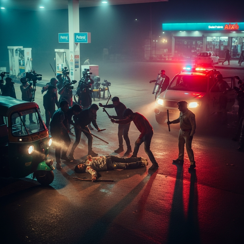 गुरुग्राम बसई रोड पेट्रोल पंप के पास ऑटो ड्राइवर पर लाठी-डंडों से हमला