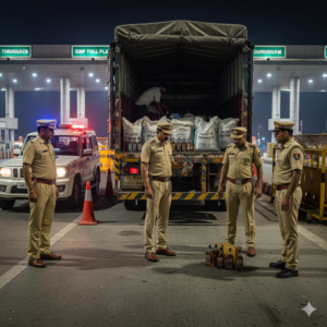 ऊपर दानेदार बैग, नीचे शराब की खेप… गुरुग्राम में तस्करी का बड़ा खुलासा