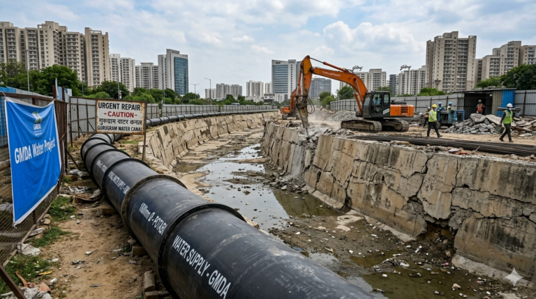 गुरुग्राम नहर की हालत खराब… क्या शहर में होगा पानी संकट?