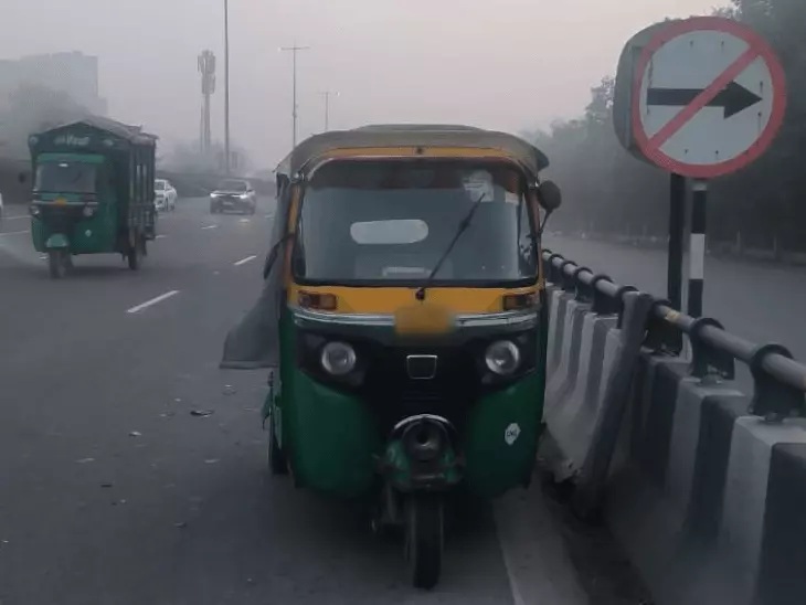 गुरुग्राम में दर्दनाक हादसा: NH-48 पर कार की टक्कर से ऑटो पलटा, चालक की मौत