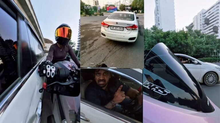 महिला बाइकर को क्यों रोकना चाह रहे थे कार सवार ? टक्कर के बाद फरार