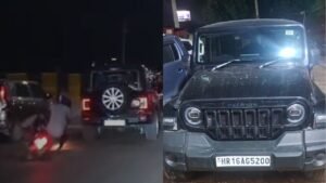 Dwarka Expressway पर बाइक को टक्कर मारने वाली Thar Roxx कहां मिली ?