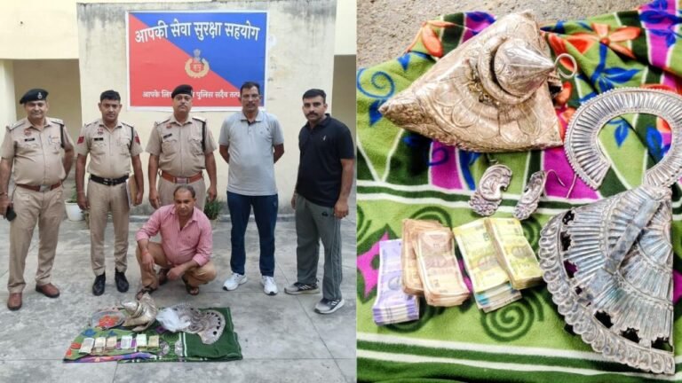 गुरुग्राम मंदिर में  चांदी चोरी, CCTV खंगालते ही सामने आया चौंकाने वाला राज